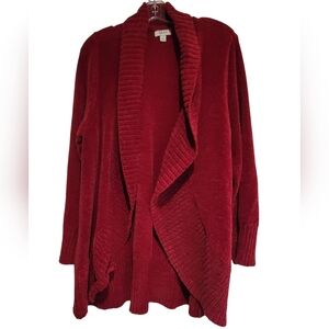 Style & Co red drape cardigan like new!  2X.